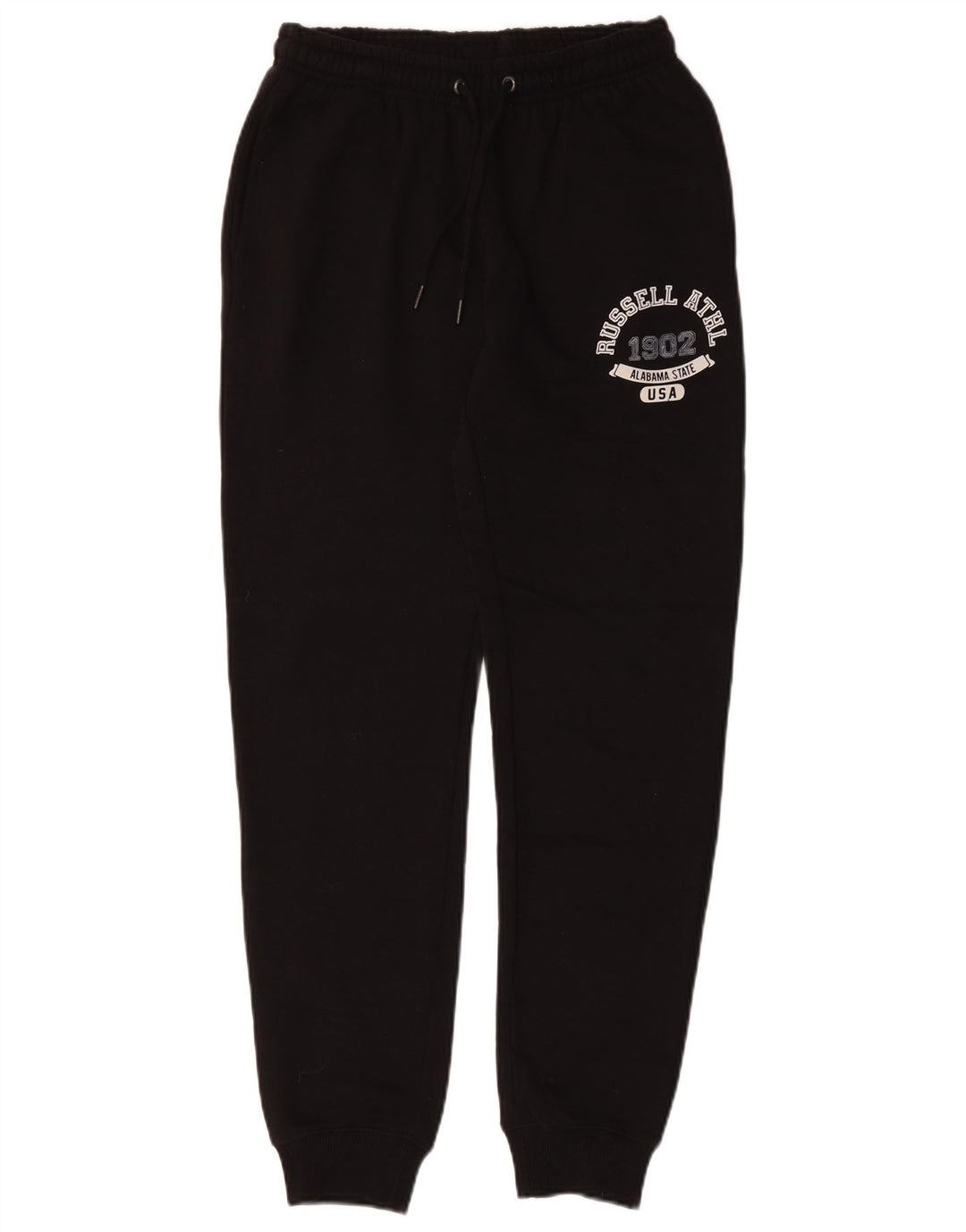 Pantaloni de trening grafic pentru bărbați Russell Athletic Pantaloni de jogging mediu negru
