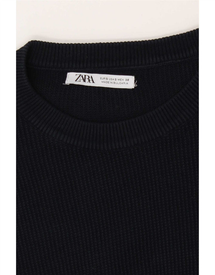 Pulover pentru bărbați Zara, cu decolteu, mic, bleumarin