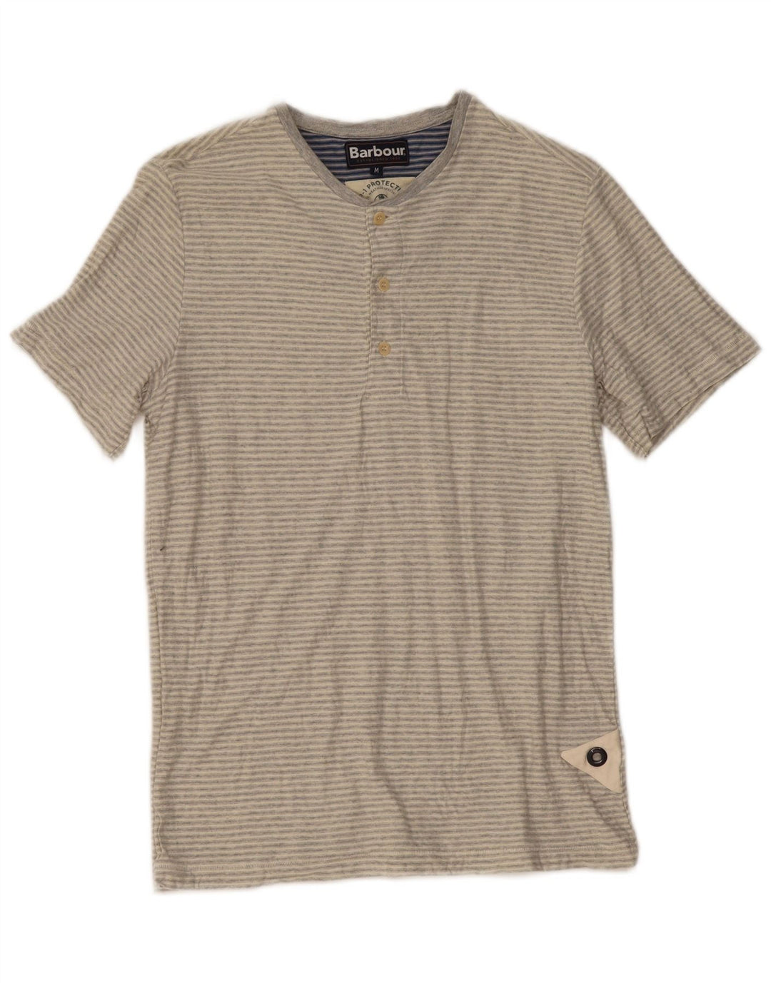 Tricou pentru bărbați Barbour Top Mediu Gri cu dungi