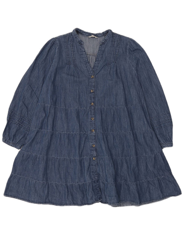 Rochie supradimensionată cu etaje Marks & Spencer Per Una, pentru femei, UK 18 XL Albastru