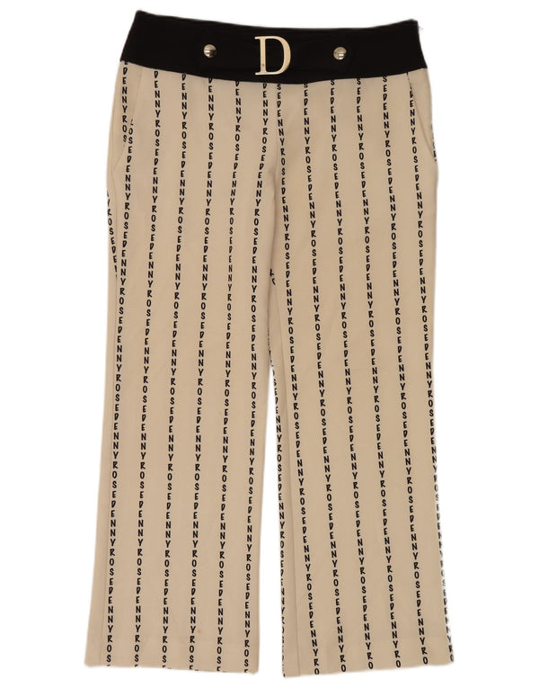 Denny Rose Pantaloni casual pentru femei cu grafic IT 44 Medium W32 L28 Bej