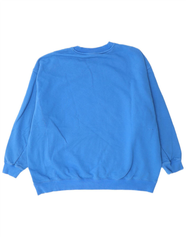 Pulover supradimensionat pentru femei ADIDAS UK 14 Bumbac albastru mare
