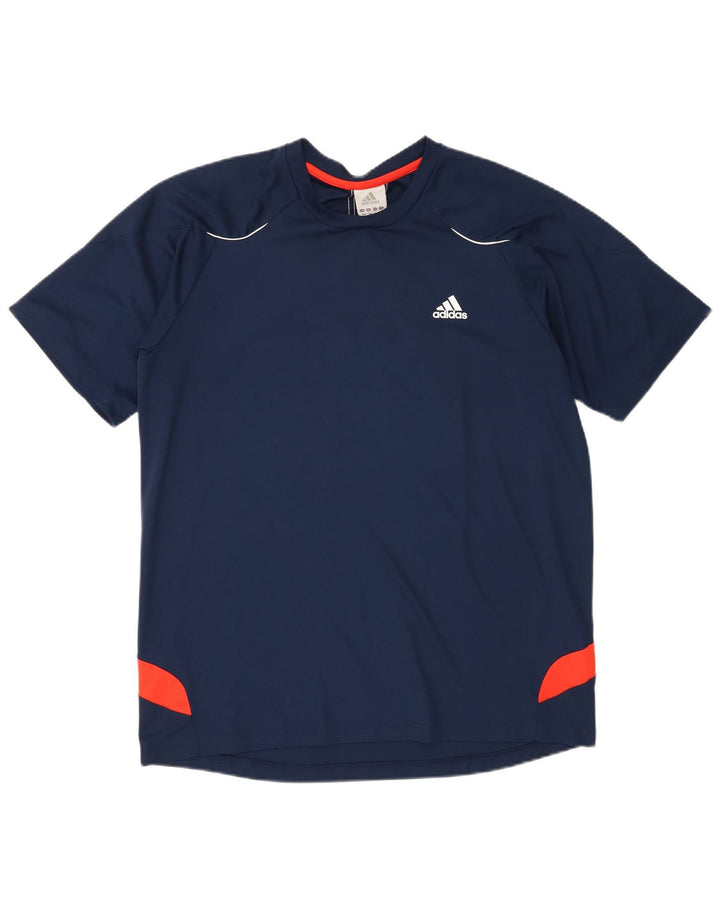 Tricou pentru bărbați Adidas Top mare bleumarin din poliester color bloc