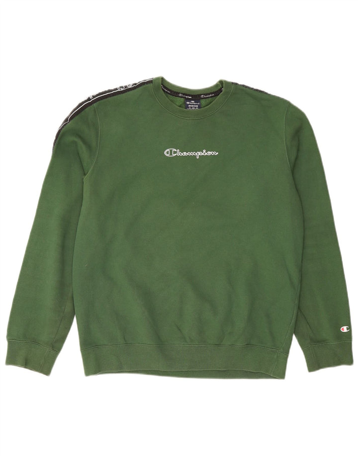 Pulover grafic pentru bărbați Champion Pulover Bumbac verde mediu