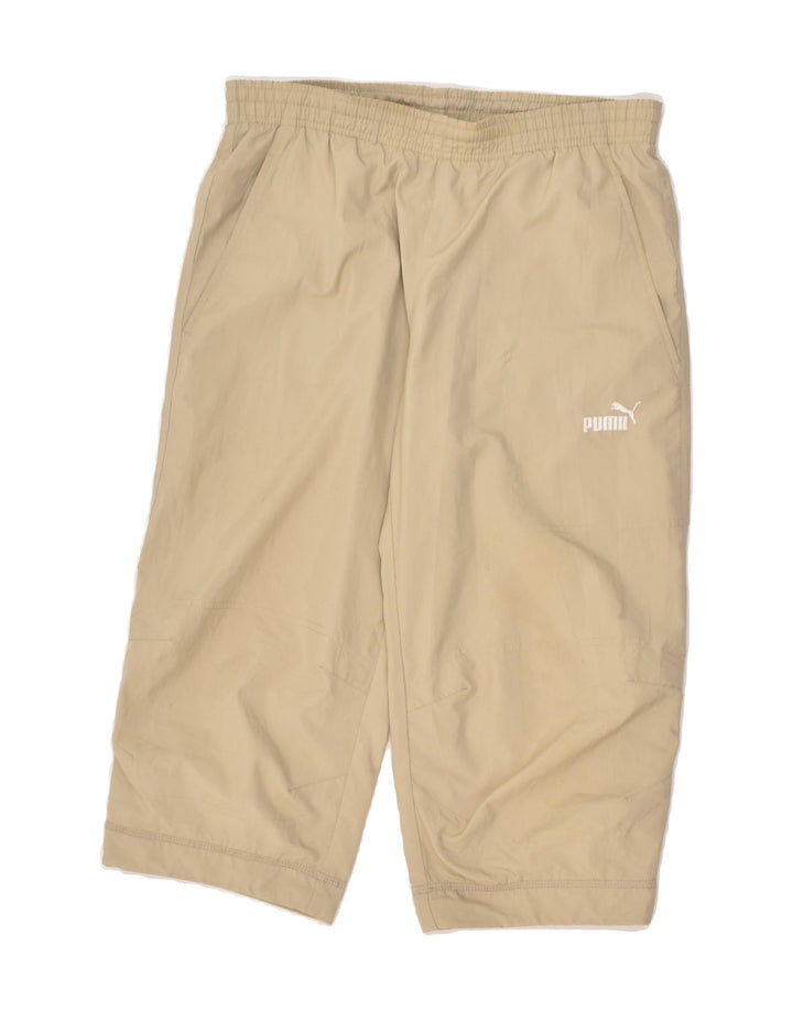 PUMA Mens Bermuda Sport Shorts Small Beige | Vintage Puma | Thrift | Second-Hand Puma | Used Clothing | Messina Hembry 