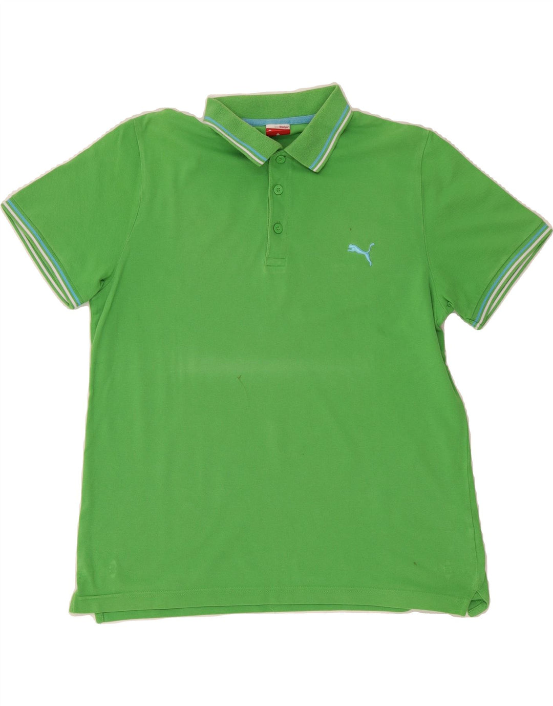 PUMA Mens Polo Shirt Large Green Vintage Puma and Second-Hand Puma from Messina Hembry 