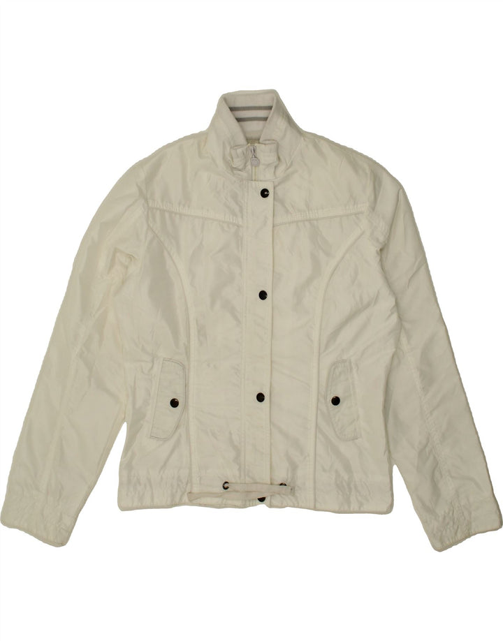 CARRERA Womens Bomber Jacket UK 14 Medium White Vintage Carrera and Second-Hand Carrera from Messina Hembry 
