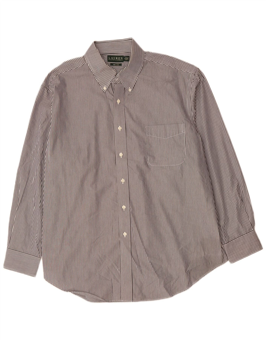 Cămașă pentru bărbați RALPH LAUREN Mărimea 18 2XL Bumbac negru cu dungi