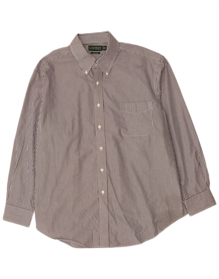 Cămașă pentru bărbați RALPH LAUREN Mărimea 18 2XL Bumbac negru cu dungi