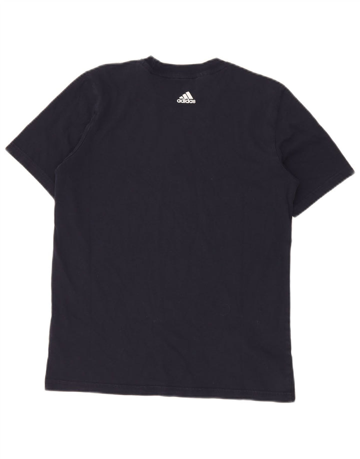 Tricou grafic pentru băieți ADIDAS Top 13-14 ani Bumbac bleumarin