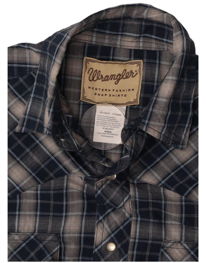 Cămașă pentru bărbați WRANGLER, bumbac cu carouri, albastru bleumarin mediu