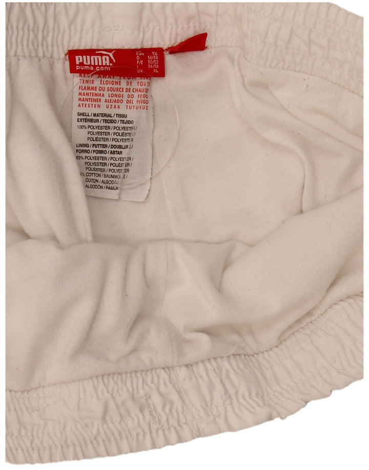 Pantaloni scurți sport grafic Puma pentru bărbați XL, poliester alb