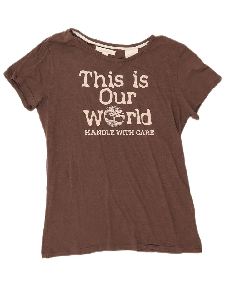 Tricou grafic Timberland pentru femei Top UK 14 Medium Brown