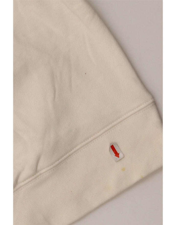 Pulover cu glugă cu grafic pentru bărbați Adidas, bumbac alb mediu