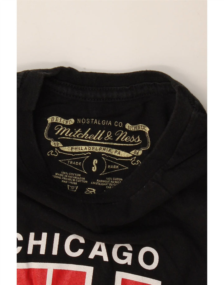 MITCHELL & NESS tricou grafic Chicago Bulls pentru bărbați Top mic bumbac negru