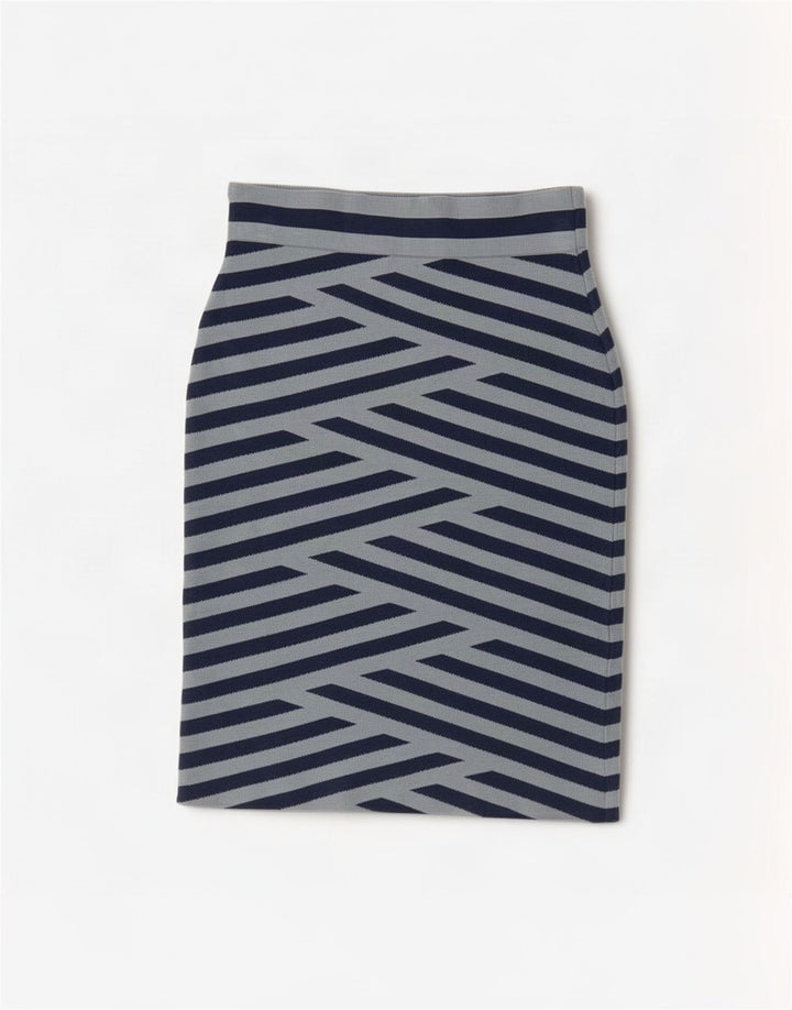 BCBGMAXAZRIA Fusta Creion pentru Femei Mediu W26 Rayon cu dungi albastre