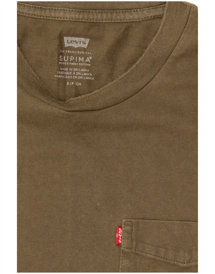 Tricou pentru bărbați Levi's Top mic din bumbac kaki