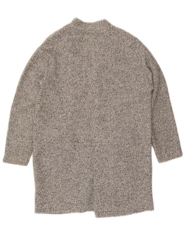 Pulover cardigan cu paragate supradimensionat pentru femei Zara UK 10 Mic, gri cu pete
