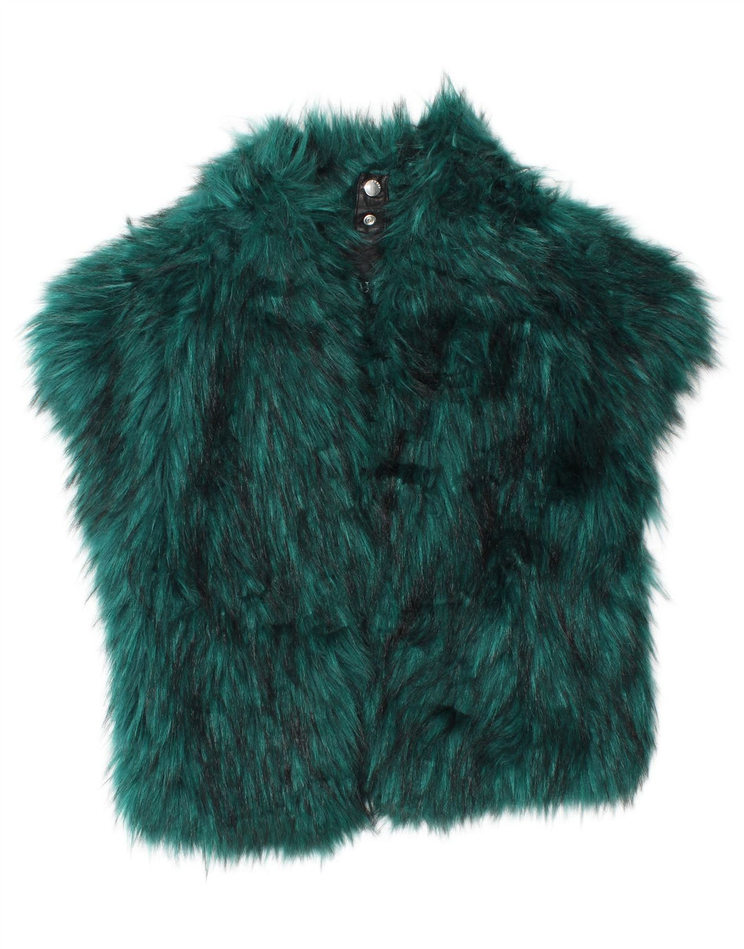 Gilet GUESS pentru femei cu blană artificială, cu ajustare largi, UK 10, mic, verde, modacryl