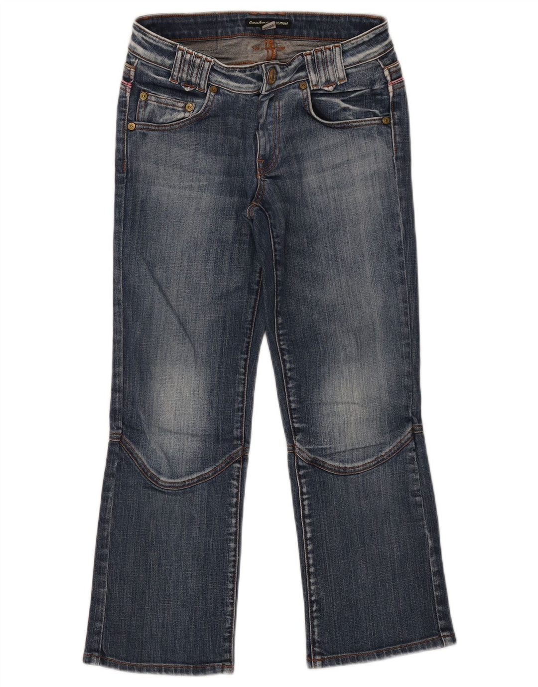 Blugi Guess de damă cropped W26 L24 bumbac albastru
