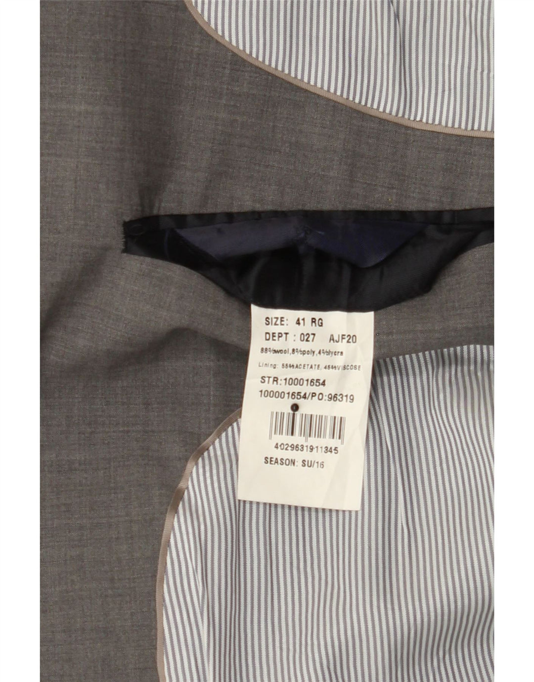 BROOKS BROTHERS Mens 2 Button Blazer Jacket UK 41 Large Grey Wool Vintage Brooks Brothers and Second-Hand Brooks Brothers from Messina Hembry 
