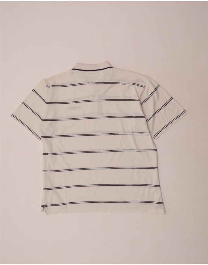 Cămașă polo pentru bărbați Umbro XL, bumbac cu dungi albe