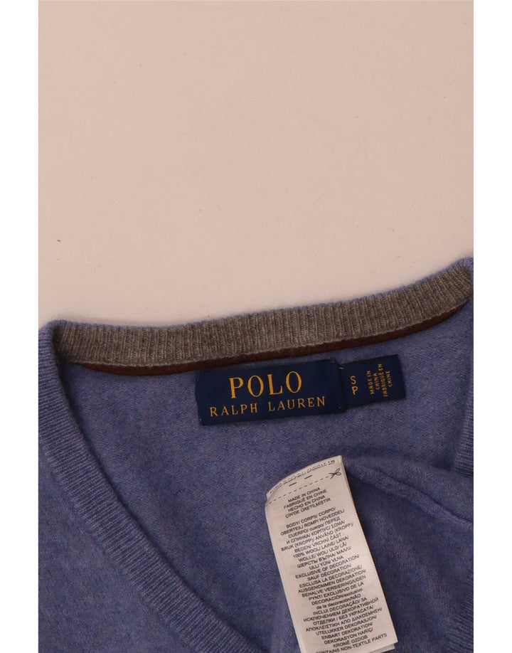 Pulover pentru bărbați Polo Ralph Lauren, lână albastră mică