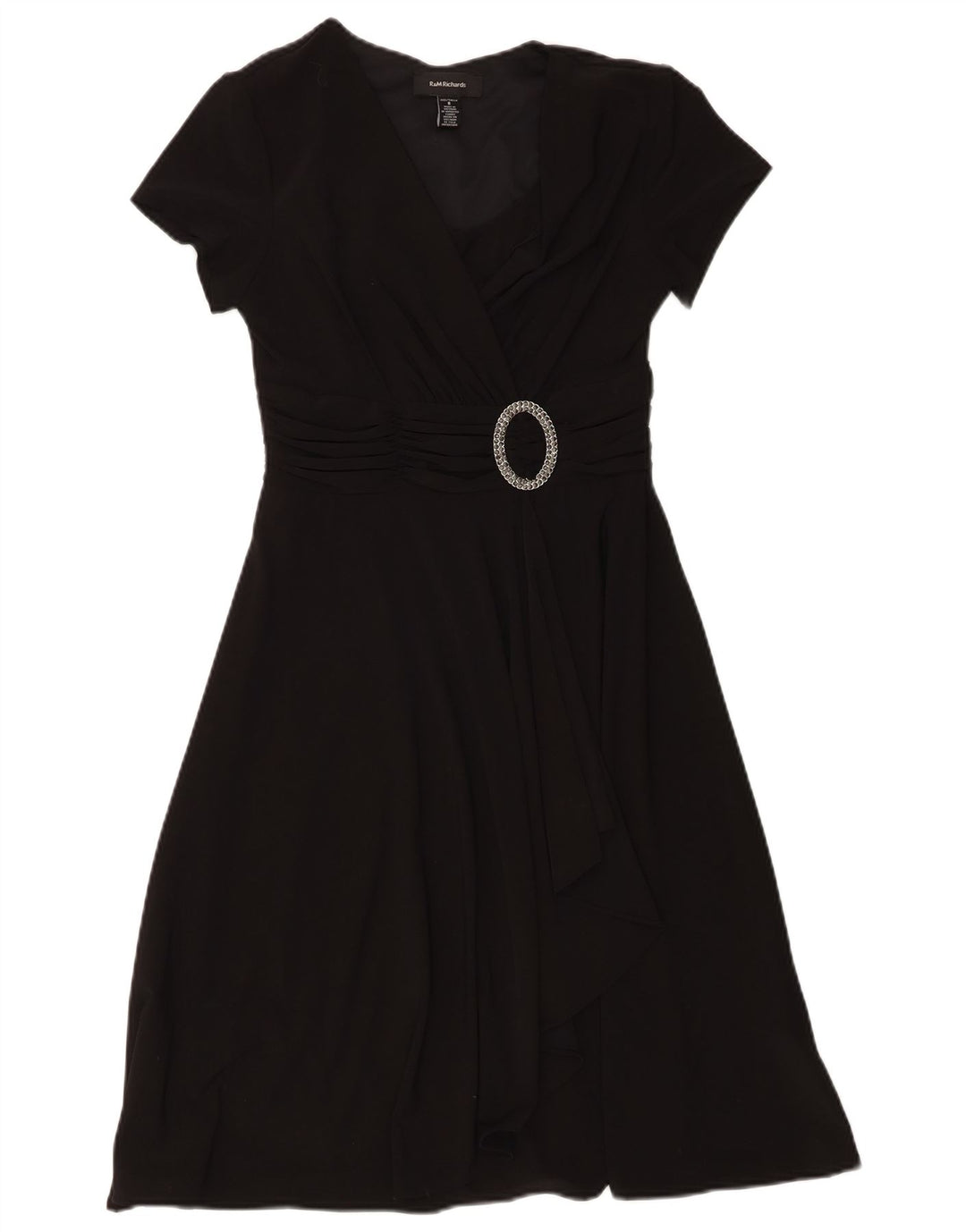 R&M RICHARDS Womens A-Line Dress UK 8 Small Black Polyester