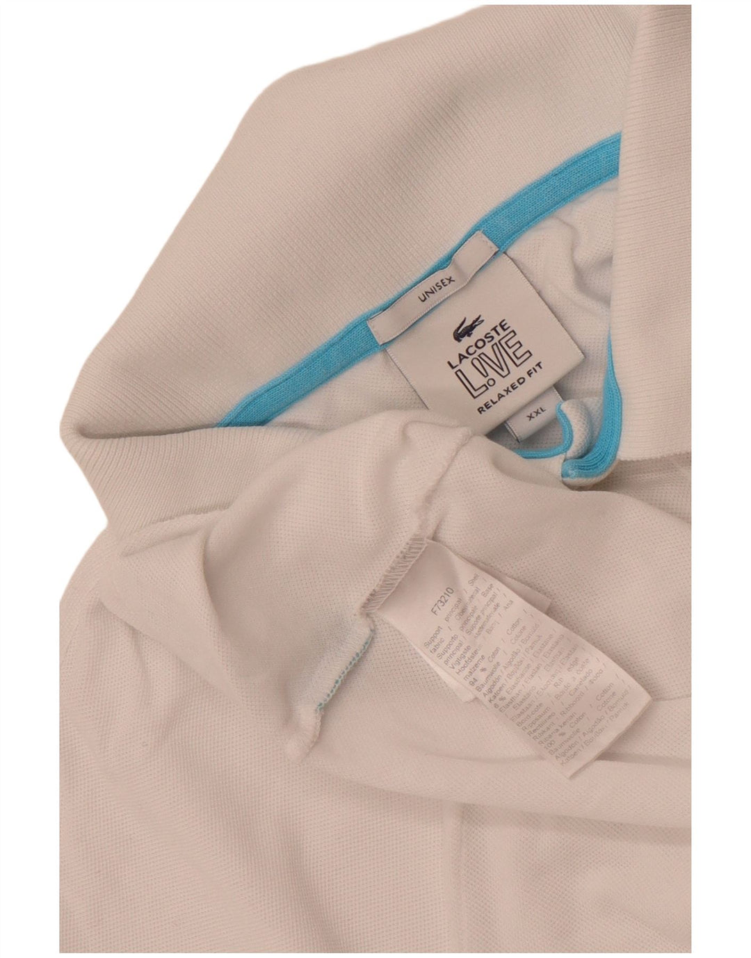 Tricou polo Lacoste pentru bărbați, unisex, cu formă relaxată, 2XL, bumbac alb