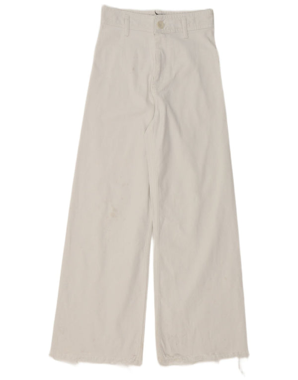 Blugi cu talie înaltă pentru femei Zara EU 36 XS W26 L29 Alb