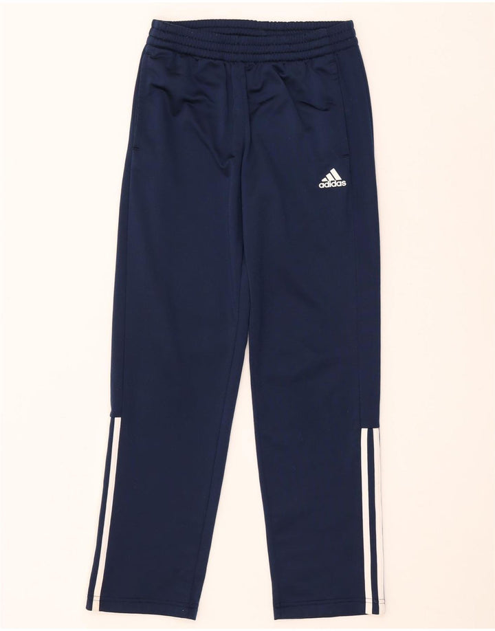 Pantaloni de trening Adidas băieți 11-12 ani poliester bleumarin