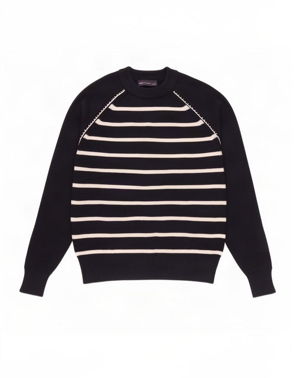 Pulover pentru femei Marks & Spencer cu decolteu triplu UK 10 Mic, bleumarin