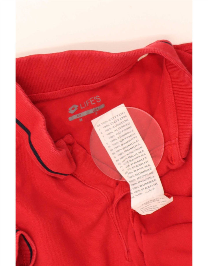 Tricou polo pentru bărbați Lotto Bumbac roșu mic