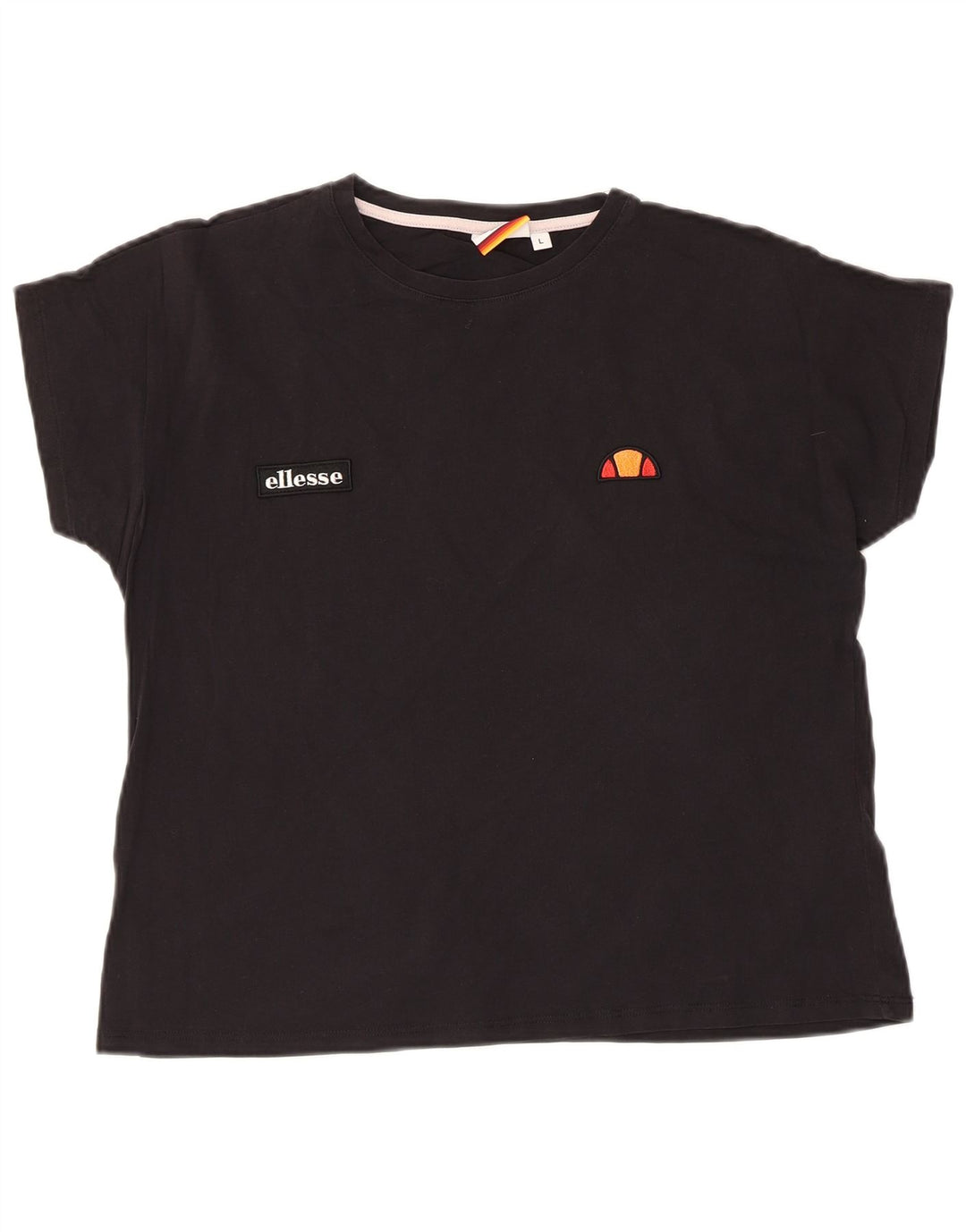 Tricou Heritage pentru femei ELLESSE Top UK 14, mare, negru, bumbac