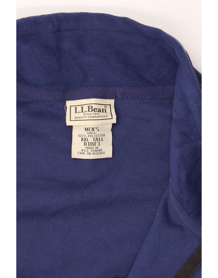 L.L.BEAN Mens Fleece Jacket UK 44 2XL Blue Polyester Vintage L.L.Bean and Second-Hand L.L.Bean from Messina Hembry 