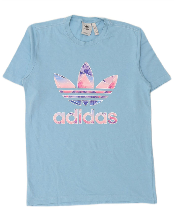 Tricou grafic ADIDAS pentru bărbați Top mic, albastru, bumbac