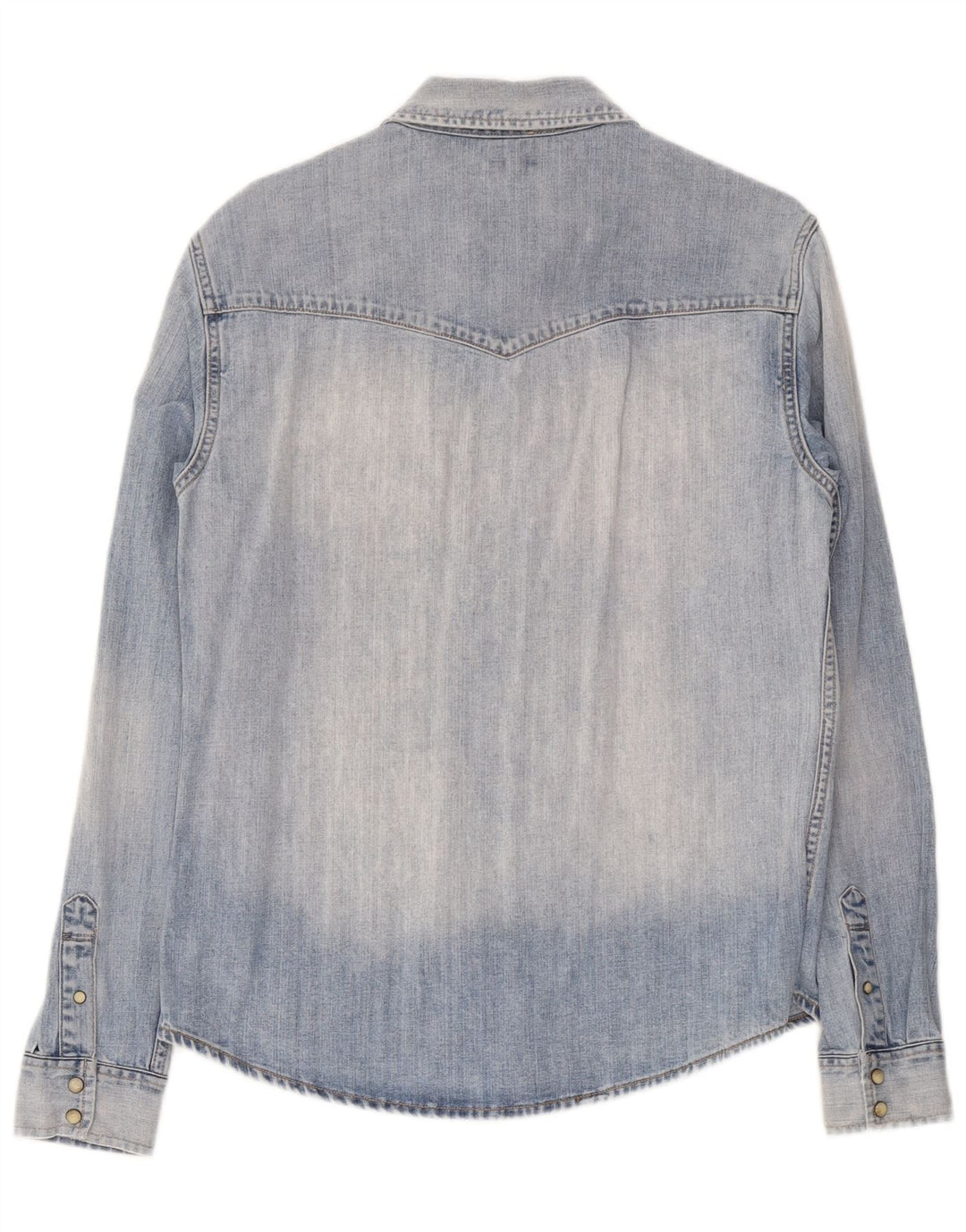 Cămașă din denim pentru bărbați All Saints, bumbac albastru mediu