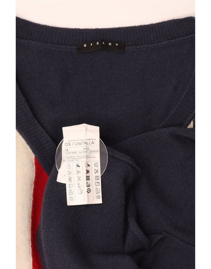 Sisley Womens Anglia Oversized Vest Tank Top Marime Unică Lână Albastră