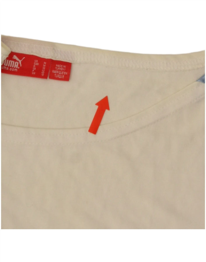 Tricou cu grafic Puma pentru femei Top UK 12 Medium White Colorblock