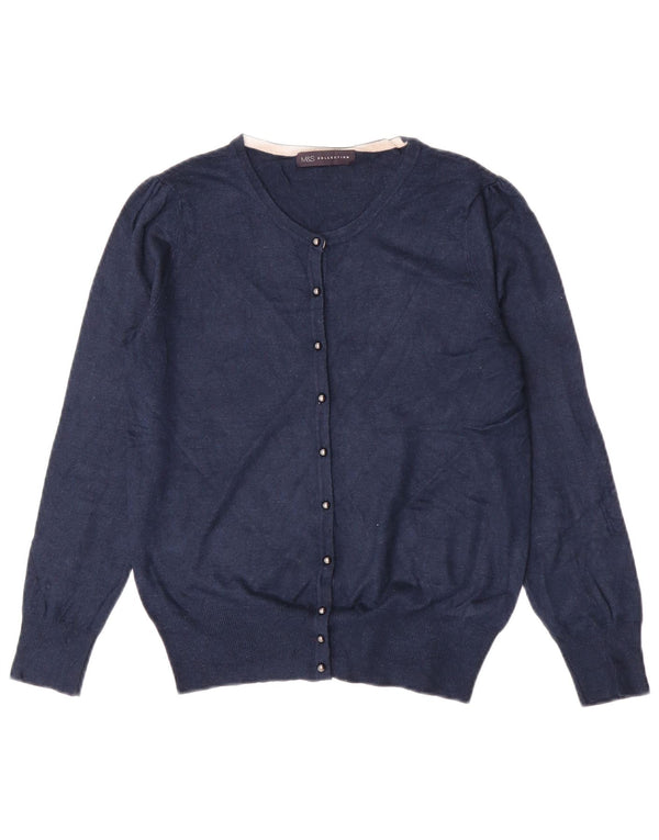 Pulover cardigan pentru femei Marks & Spencer UK 12 Medium Bleumarin Viscoză