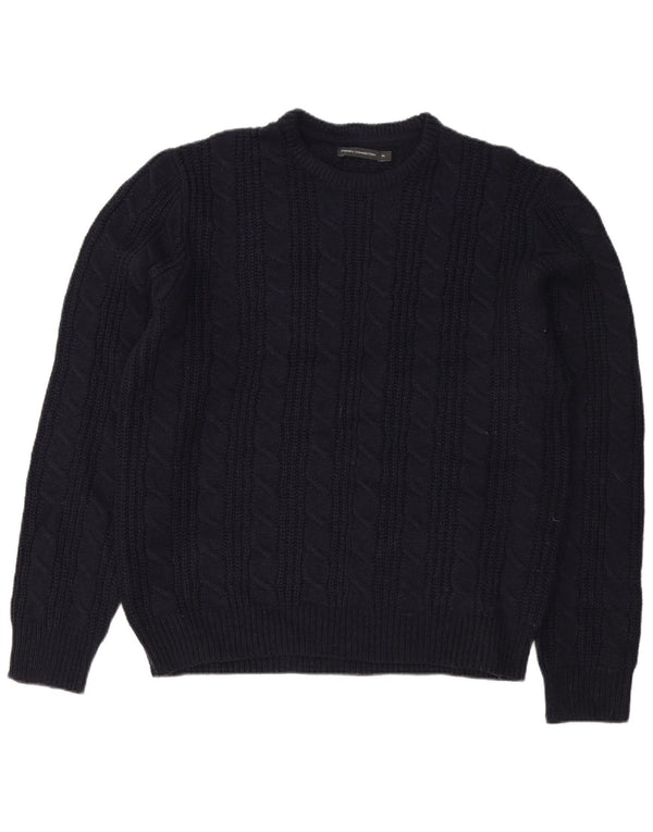 Pulover pentru bărbați French Connection, cu gât de barcă, XL, acrilic, bleumarin