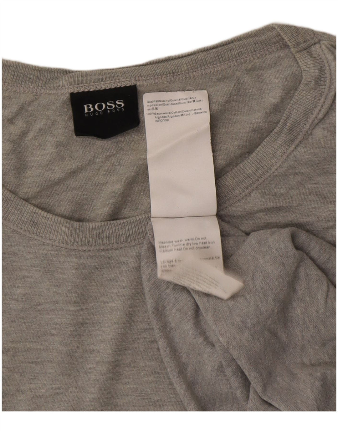 Tricou pentru femei HUGO BOSS Top UK 16 mare bumbac gri
