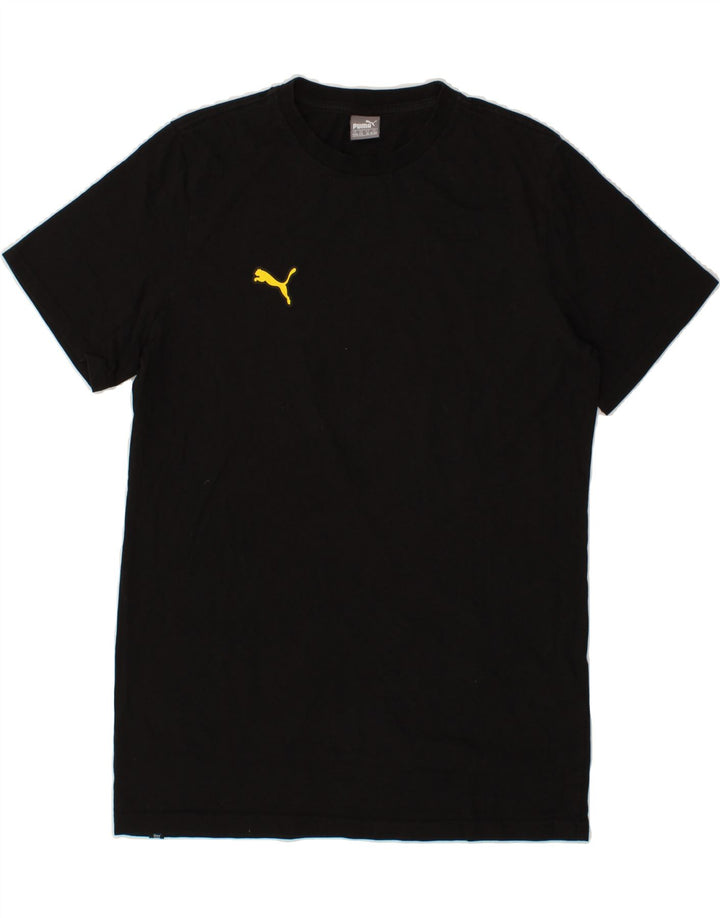PUMA Boys T-Shirt Top 15-16 Years Black Cotton Vintage Puma and Second-Hand Puma from Messina Hembry 