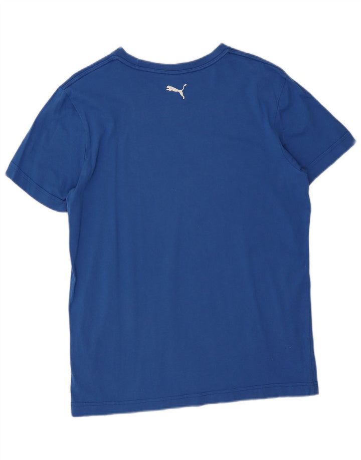Tricou grafic Puma pentru bărbați Top mare, albastru, bumbac