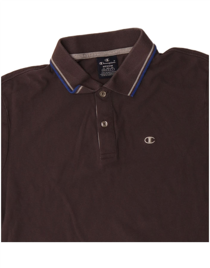 Tricou polo pentru bărbați din bumbac gri mediu