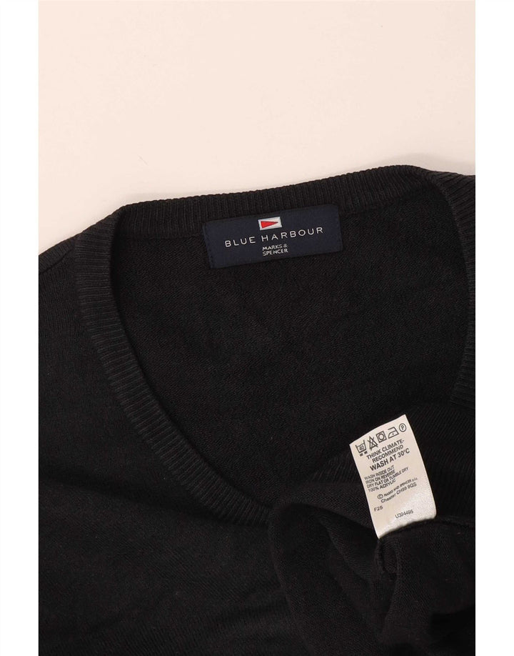 Pulover Marks & Spencer pentru bărbați, Blue Harbour, cu decolteu în V, mediu acrilic bleumarin