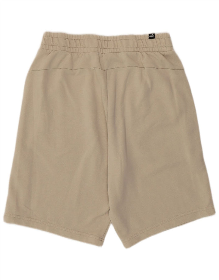 Pantaloni scurți sport Puma pentru bărbați, bumbac mediu bej