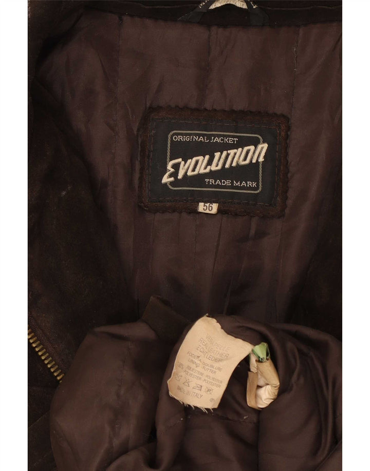 Jachetă de piele intoarsa pentru barbati Evolution IT 56 3XL piele maro