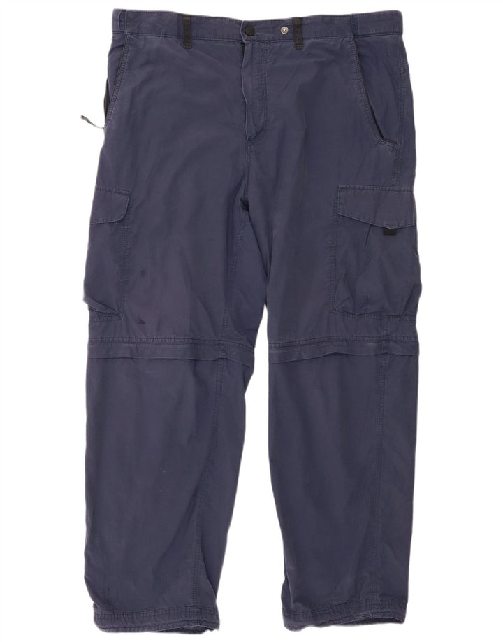 Marks & Spencer Pantaloni cargo pentru bărbați, drepti, cu croiala normală, W38 L29, bleumarin