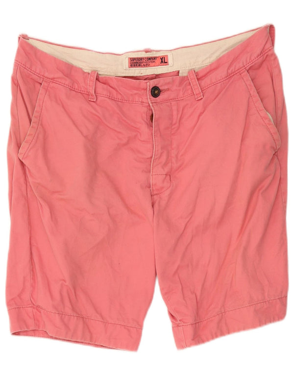 Pantaloni scurți chino Superdry pentru bărbați XL W38, bumbac roz
